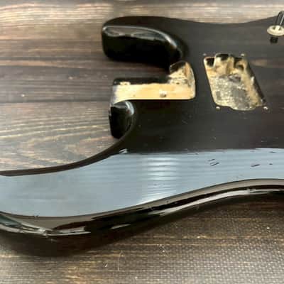 80s FERNANDES FST-115 HH Stratocaster Type Alder Body Black Made in Japan image 4