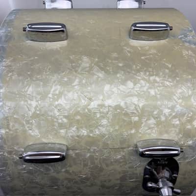 Vintage Rogers 1960's Holiday Series 14x20  Bass Drum - White Marine Pearl image 9