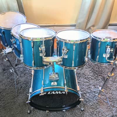 Tama Rockstar DX 6-Piece Drum Set in Ocean Blue. image 2