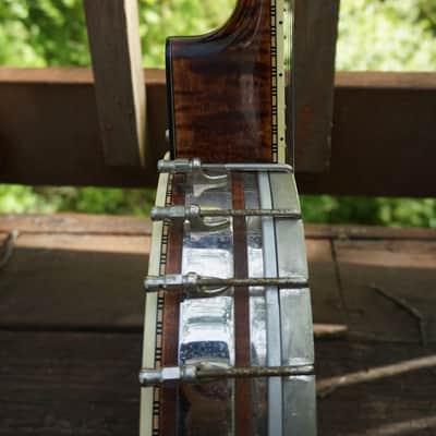 Wildwood Heirloom Open Back Banjo Tubaphone Tone ring Flamed Maple neck Engraved Inlays Old Time image 12