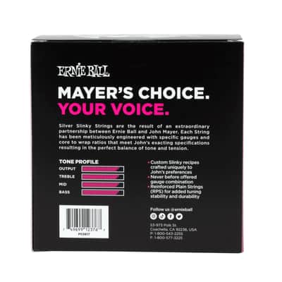 JOHN MAYER SILVER SLINKY SIGNATURE ELECTRIC GUITAR STRINGS 6-PACK image 3