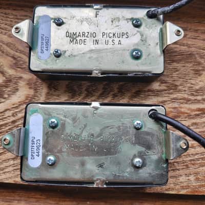 DiMarzio Pandemonium 6 String Humbucker Pickup Set - F-Spaced Black Metal Covers Black Hex Poles image 4