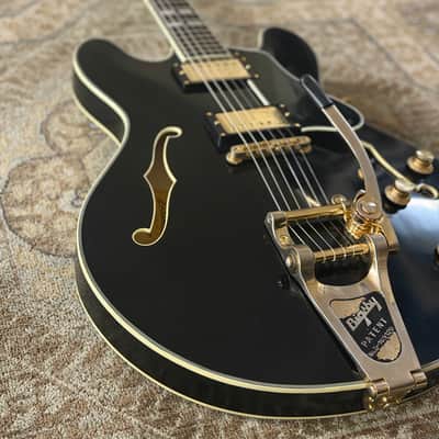 Eastman T59/TV-B-LTD-BK Limited Edition Semi Hollowbody Electric Guitar w/ Hard Case & Free Pro Setup image 8