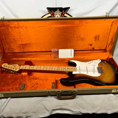 Fender 60th Anniversary American Vintage 1954 Stratocaster Strat Electric Guitar 2014 with Hard Case - 2-Color Sunburst image 1