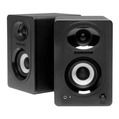 Samson MediaOne M30BT 3-Inch Powered Bluetooth Studio 20W Monitors (Pair, Black) image 3