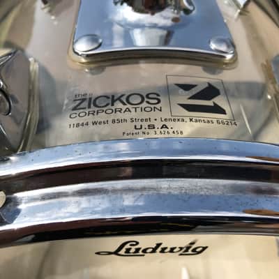 7 piece Vintage Zickos Clear Acrylic Drum Set  w/ matching Snare image 18