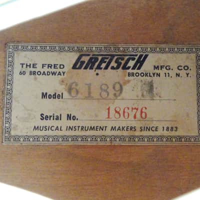 1956 Gretsch Electromatic Streamliner 6189 Vintage Guitar DeArmond 100% Original & Complete w/ ohsc image 17