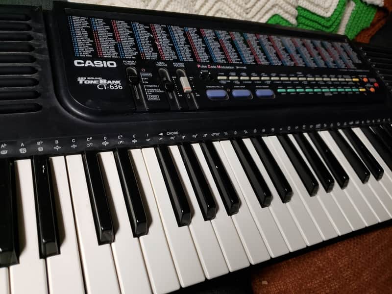 Vintage Casio CT-636 Keyboard Synth 465 Sound Tone Bank, Works
