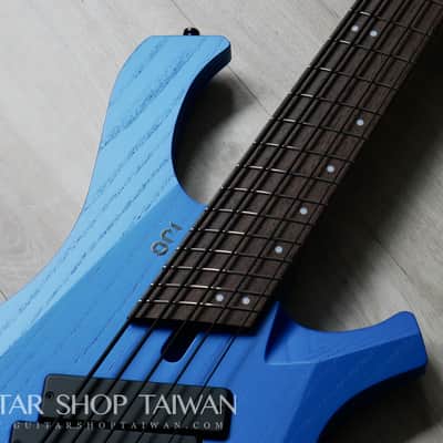 Mayones Ori 5 Enji Bass Namm Show Build-Mecha Blue image 8