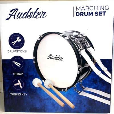 Audster 7x16 marching bass/tenor/tom drum 2022 - Black image 5