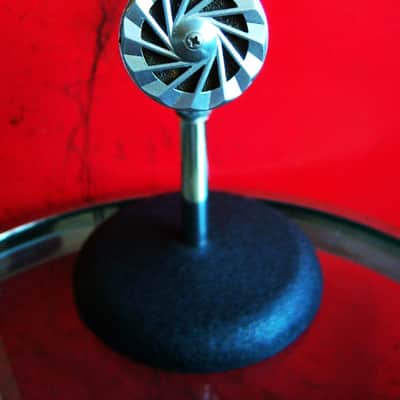 Vintage 1960's Altec 683B dynamic microphone w period Atlas DS5 stand prop display 633A 632C image 4