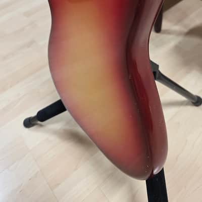 1962 Fender Musicmaster Sunburst FLAME Neck PRE-CBS Brazilian Rosewood slab board Maroon Burst American Vintage 60s 1960's USA baby stratocaster 3/4 short scale figured Music Master guitar image 23