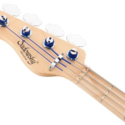 Sadowsky MetroLine 21-Fret Vintage P/J Bass-Swamp Ash Body-4 String-Nirvana Black Transparent Satin-Lefthand image 7