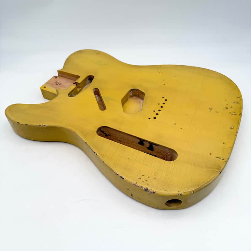 MJT Telecaster Body Lefty Relic Alder Nitro Butterscotch Light mjt6652 image 1