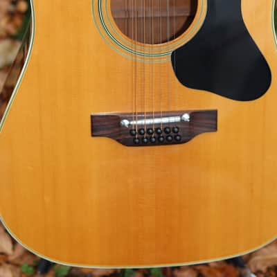 Guild Madeira A-12 acoustic 12 string guitar 1970's - natural image 2