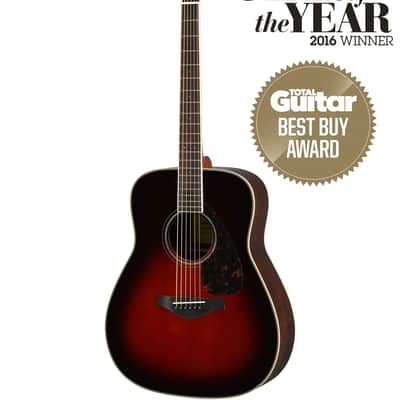 Yamaha FG830 Dreadnought Tobacco Brown Sunburst Acoustic Guitar image 2