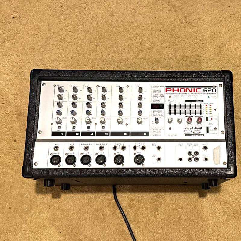 Phonic Powerpod 620 Deluxe 200W 6-Channel Powered Mixer – Effects Not Working image 1