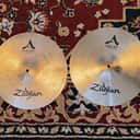 EXCELLENT - ZILDJIAN 14" A SERIES NEW BEAT HI-HAT CYMBALS (Pair) 1982 - 2012 - Traditional