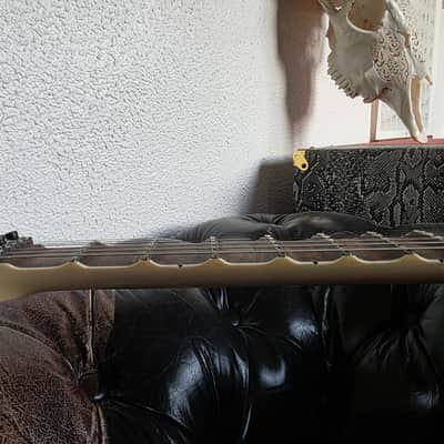 ESP M-1 Custom 1987 M1 Mirage SCALLOPED Owned by major German pro artist Jackson Headstock image 12