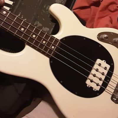 Ernie Ball Music Man S.U.B 2 EQ 2004 Textured White, Made in USA no longer in production image 1