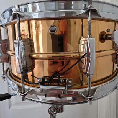 RARE!! 🥁💥 Ludwig  75th Anniversary Bronze 6.5x14 1984 - Bronze , Laser Engraved image 17