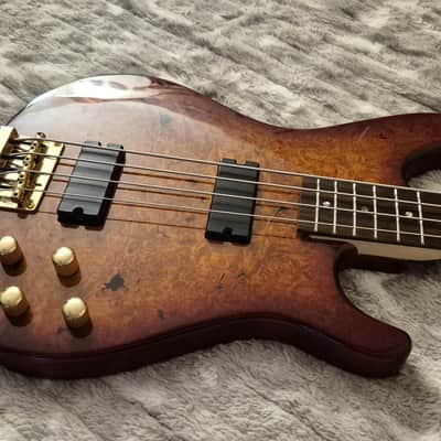 Dean Jeff Berlin Player Signature - Trans Brazilia Burst - 2010s - Dual Humbuckers - Active - 4-String Bass image 5