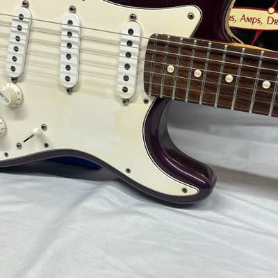 Fender Standard Stratocaster Strat Electric Guitar- Wine Red image 6