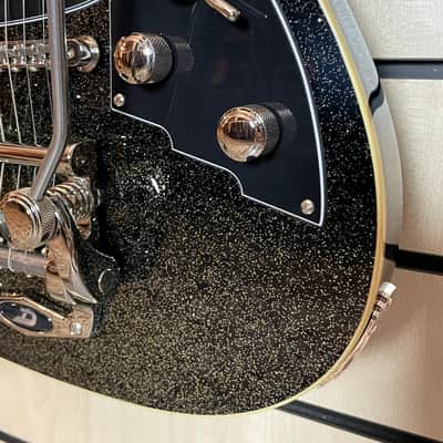 Duesenberg Paloma D6 Baritone Black Sparkle Electric Guitar Gigbag image 7