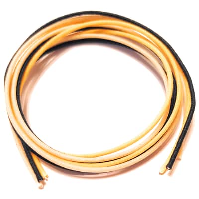6 Ft Gavitt Cloth Covered Guitar Wire 22 gauge 2 ft ea Black White Yellow Bild 2