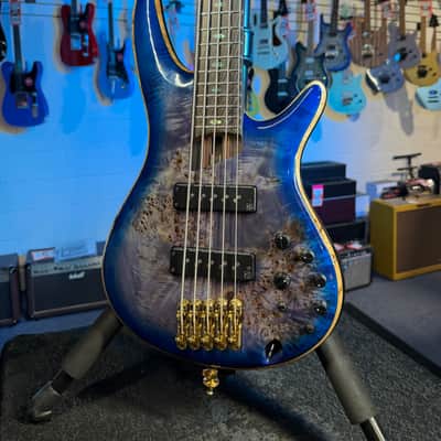 Used Ibanez SR2605E-CBB Premium Soundgear Bass - Cerulean Blue Burst, Free Plek and Ship! image 4