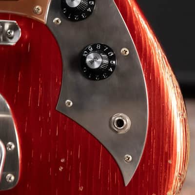 Novo Custom Shop Serus J Medium Distress Electric Guitar - Candy Apple Red with Gig Bag image 15