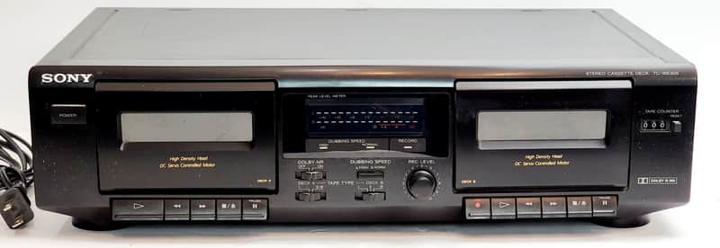 Sony TC-WE305  Late 90s Early 2000s Black image 1