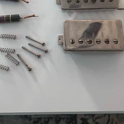 Tom Holmes H450 H455 Humbucker Pickup Set - Aged Nickel parts image 1