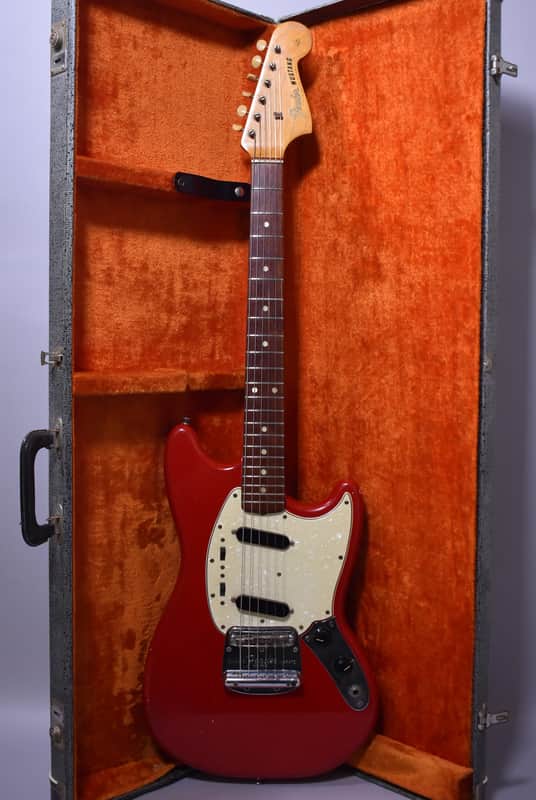 1965 Fender Mustang Dakota Red L-Series 'A' Neck w/OHSC - Good