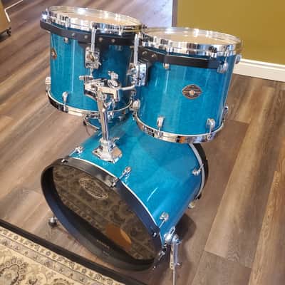 Tama Starclassic Performer Drums 1990s - Gravure Marine Blue image 4