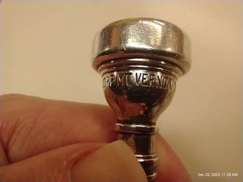 BACH MOUNT VERNON 10 1/2 C CORNET MOUTHPIECE 1950S - SILVERPLATE image 1