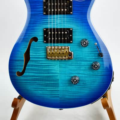 PRS SE Custom 24 Semi-Hollow Piezo Electric Guitar Lake Blue image 4