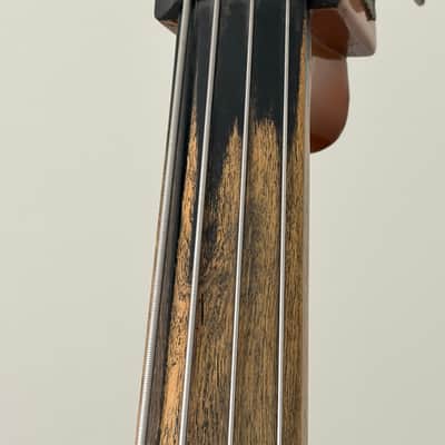 Vintage Reghin Romania 3/4 Upright Bass c. 1950s, Well Set Up + Bag/Pickup/Stand image 7