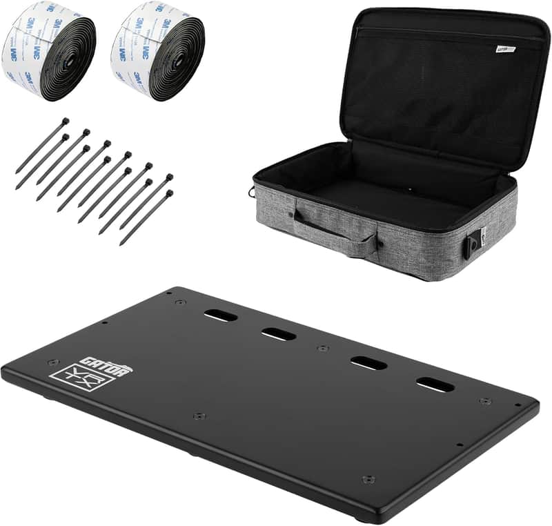 Gator Vertex by Gator Travel Lite Series 17" x 10" Pedalboard w/ Padded Gig Bag, (GV-TL1710-GB) image 1