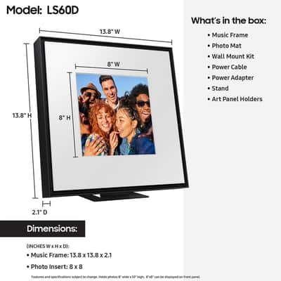 Samsung Photo Music Frame Smart Speaker Dolby ATMOS  w/ Q-Symphony HW-LS60D (2024) image 9