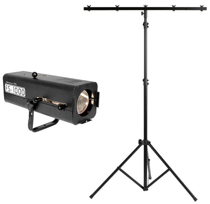 American DJ ADJ FS-1000 Followspot Light w/ 575W Halogen Lamp+Lighting Stand image 1