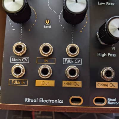 Ritual Electronics Miasma Distortion + Crime II Expander (LP, HP, All-Diodes Knobs) - Black image 3