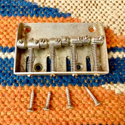 1970's Gibson Grabber G-3 Bass Guitar Bridge Complete ~1978 image 3