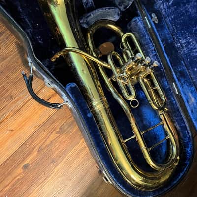King 3/4 Tuba w/ Recording Bell - rare 1145W 1978 - Yellow Brass image 14