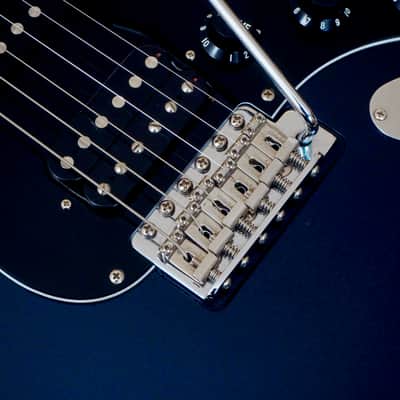 2017 Fender Aerodyne Stratocaster HSS Medium Scale 24 3/4" Gunmetal Blue Japan MIJ image 8