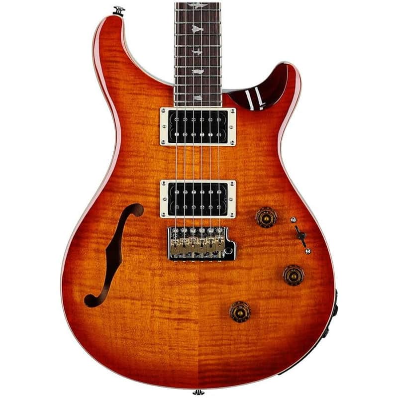 PRS Paul Reed Smith SE Custom 24 Semi-Hollow Piezo Electric Guitar, Vintage Sunburst, Open Box (Very Good) image 1