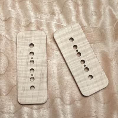 Guilford 4A Flame Maple P-90 Pickup Covers- Fits Gibson, Lollar Guitars image 1