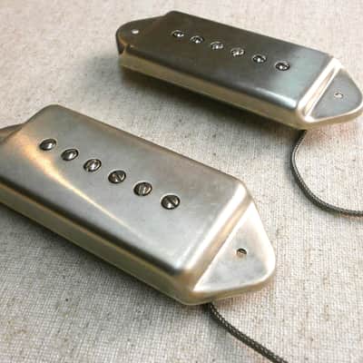 Q pickups DOG EAR P90 Pickups SET BLACK/CHROME/NICKEL/RAW NICKEL Casino Riviera Wildcat ES-330 Gibson Epiphone 50s 60s image 3