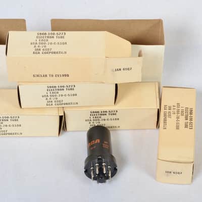 Sleeve of 5 NOS RCA JAN 6SQ7 Vacuum Tubes – Military Spec – USA Made image 1