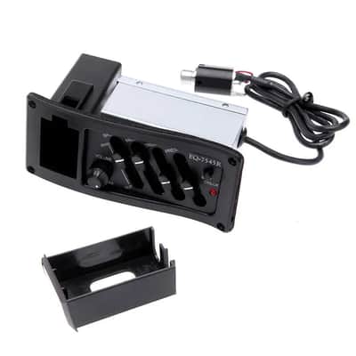 4 Band Acoustic Guitar Pickup EQ Preamp Amplifier Equalizer Tuner image 4